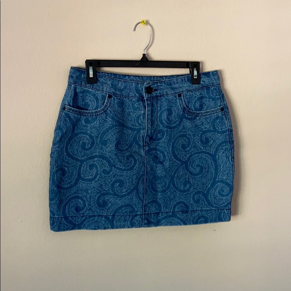 Jean Skirt with swirls 🌀